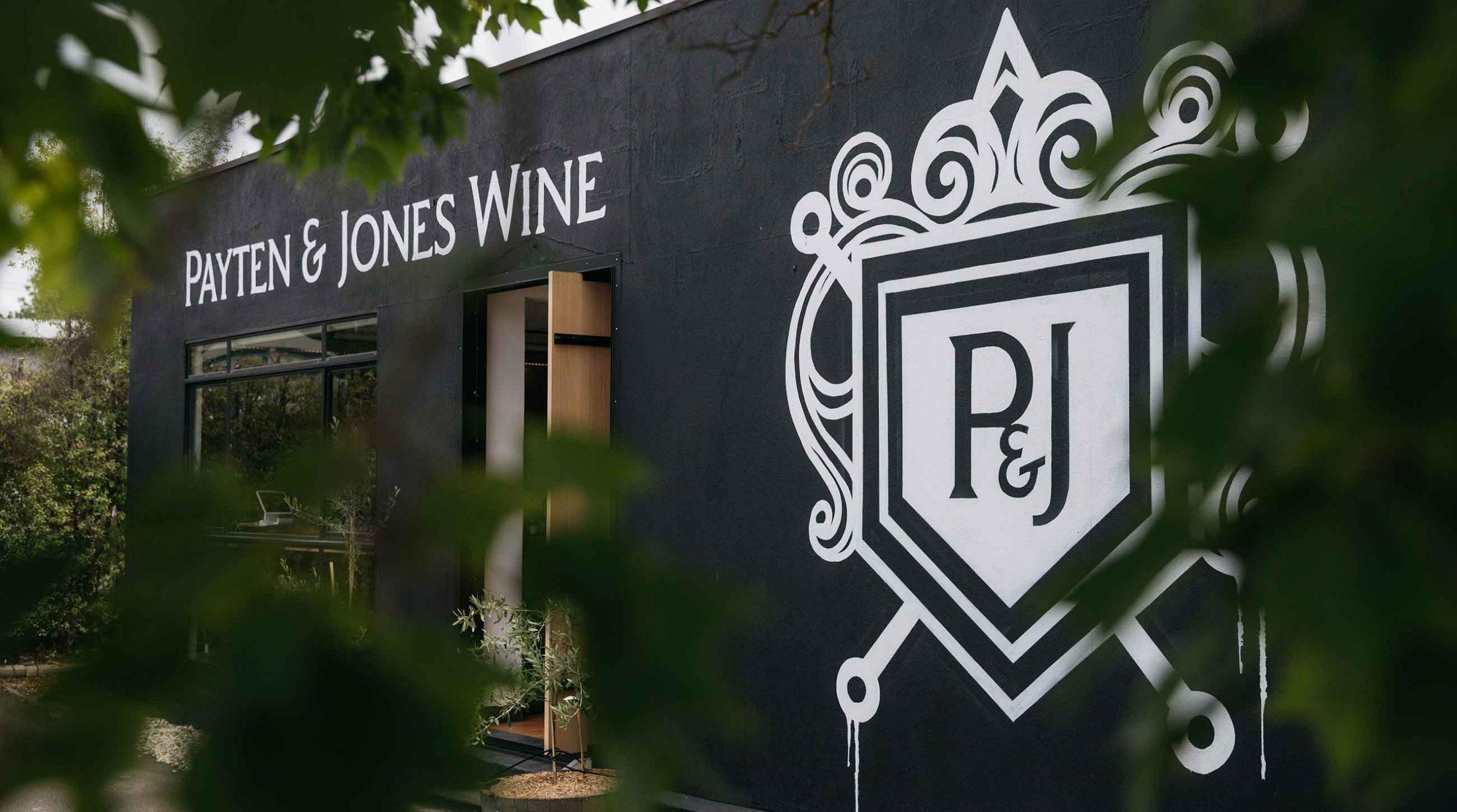 Payten & Jones Wines signage and branding by Sonsie Studios.