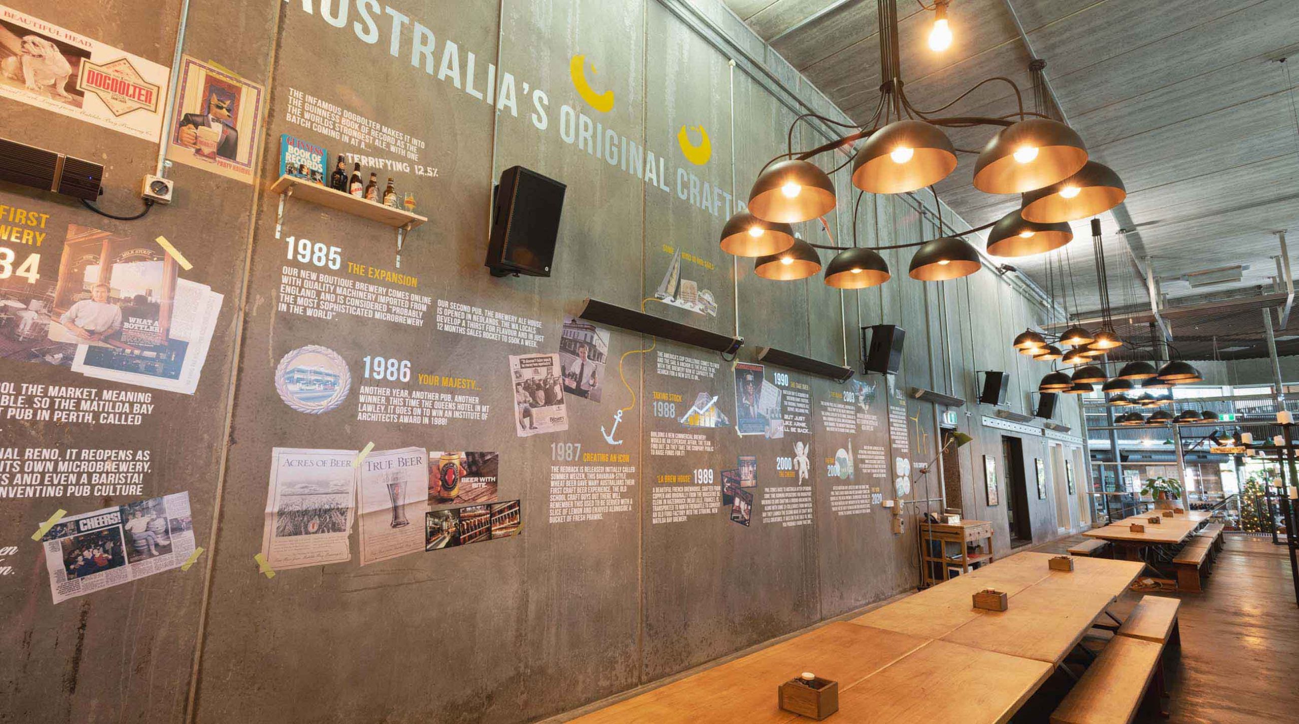 Matilda Bay Brewery interior and mural by Sonsie Studios.