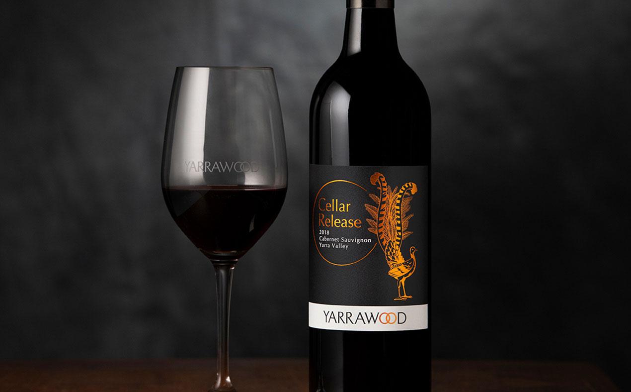 Yarrawood Cellar Release Yarra Valley wine label design.