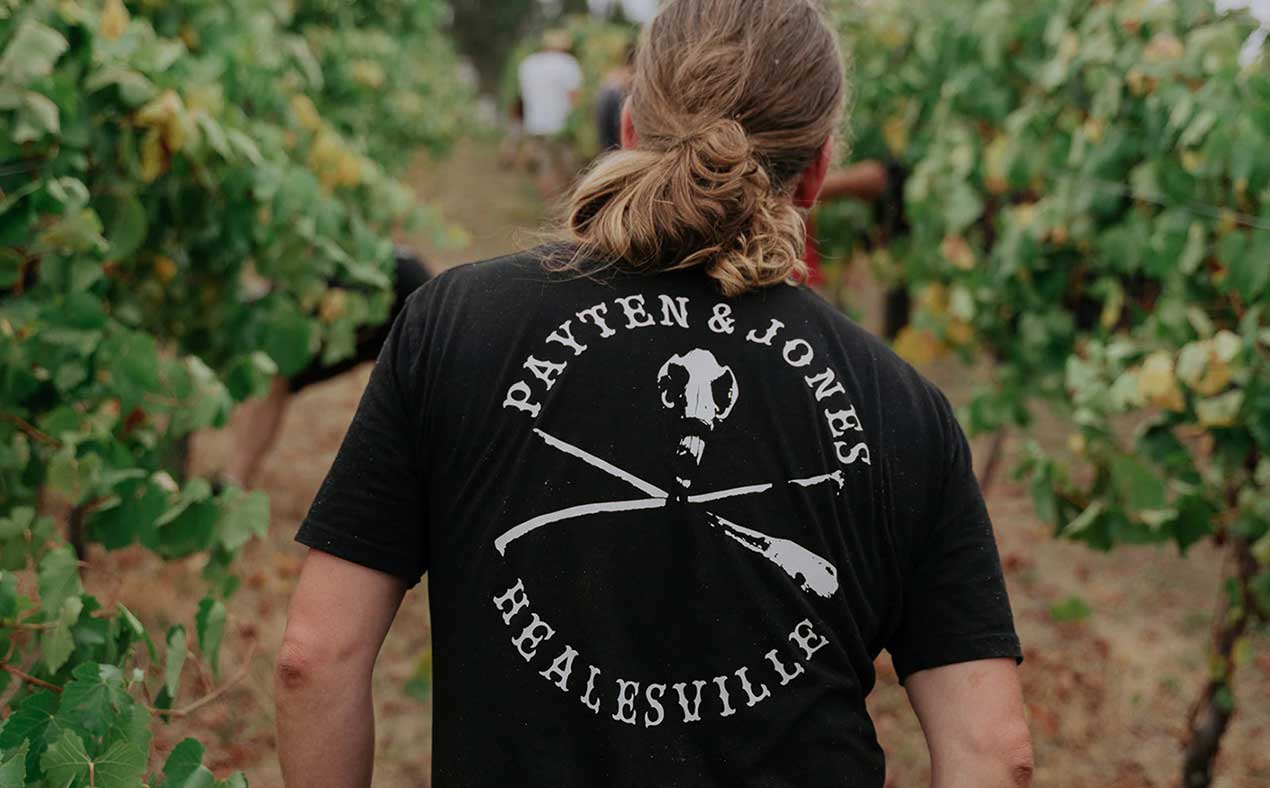 Payten and Jones Wines Healesville shirt designed by Sonsie Studios.